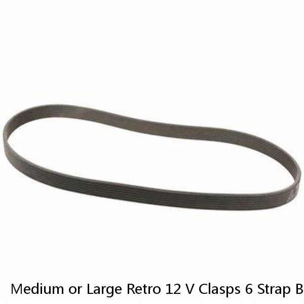 Medium or Large Retro 12 V Clasps 6 Strap Black Lycra Lace Trim Suspender Belt